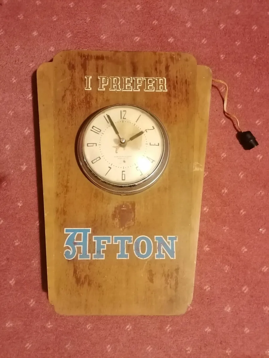 I Perfer Afton 1950s Wall Clock - Image 1