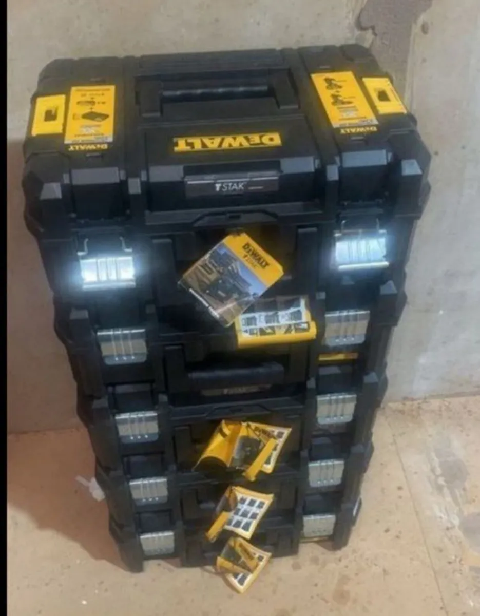 Dewalt tstak II storage box set x5 New
