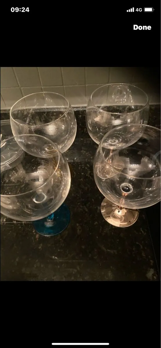 Large Gin Glasses (4) - Image 3
