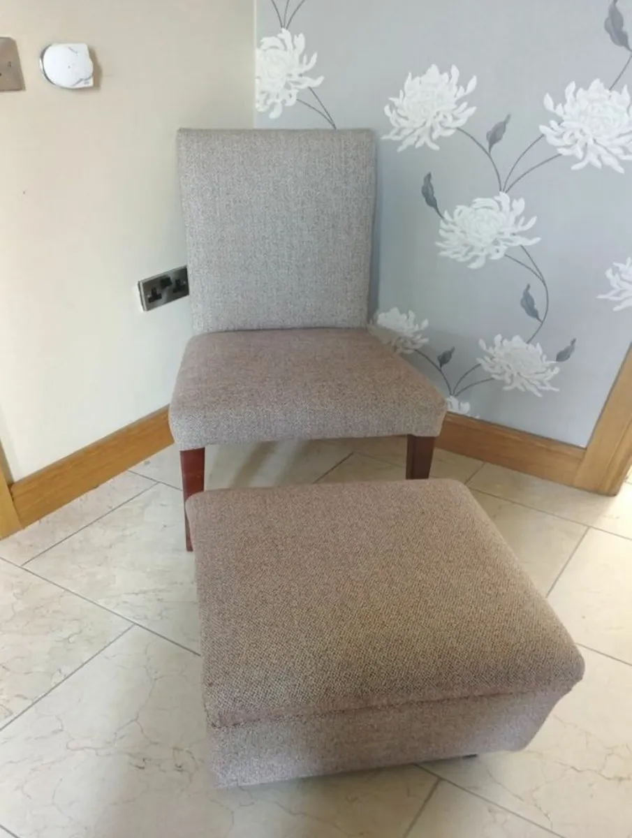Chair and foot stool - Image 1