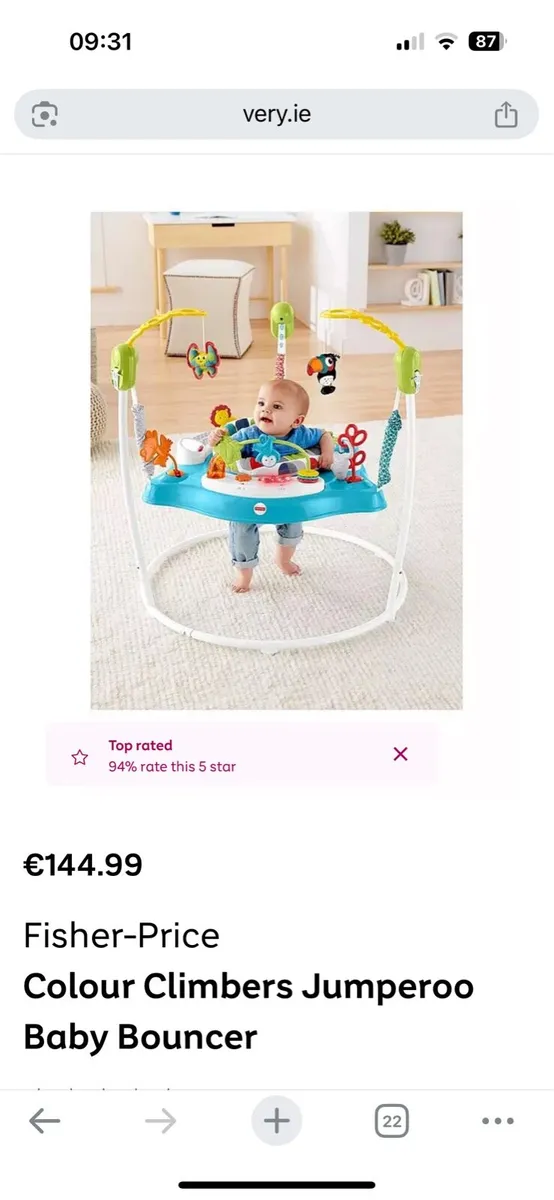 Fisher-Price Jumperoo Baby Bouncer - Image 2