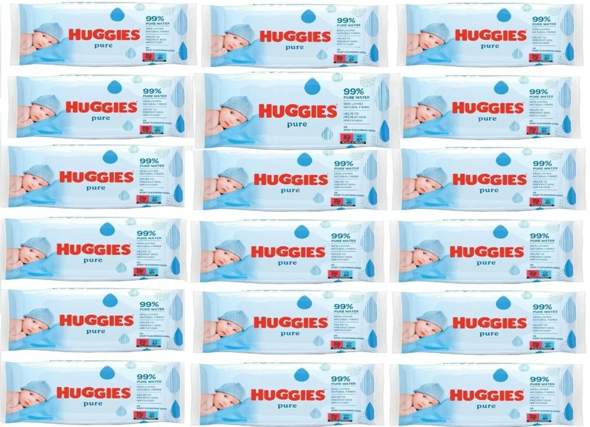 Huggies Pure, Baby Wipes, 18 x 56 - Image 1