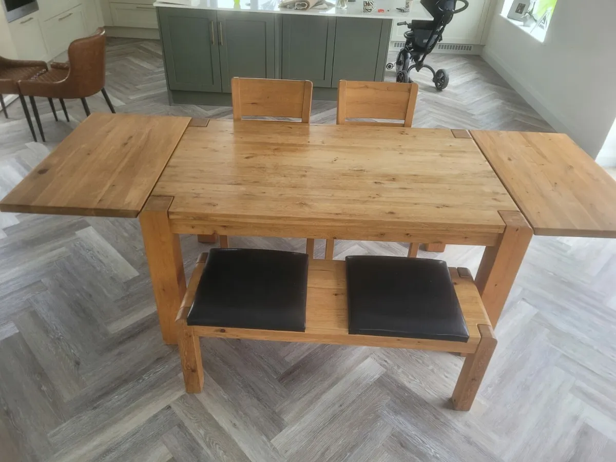 Table and Chairs with Bemch - Image 3