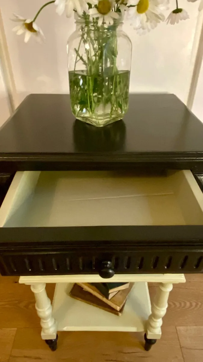 Refinished antique Oak table/ cabinet - Image 3