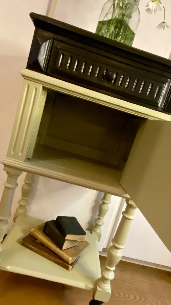 Refinished antique Oak table/ cabinet - Image 4