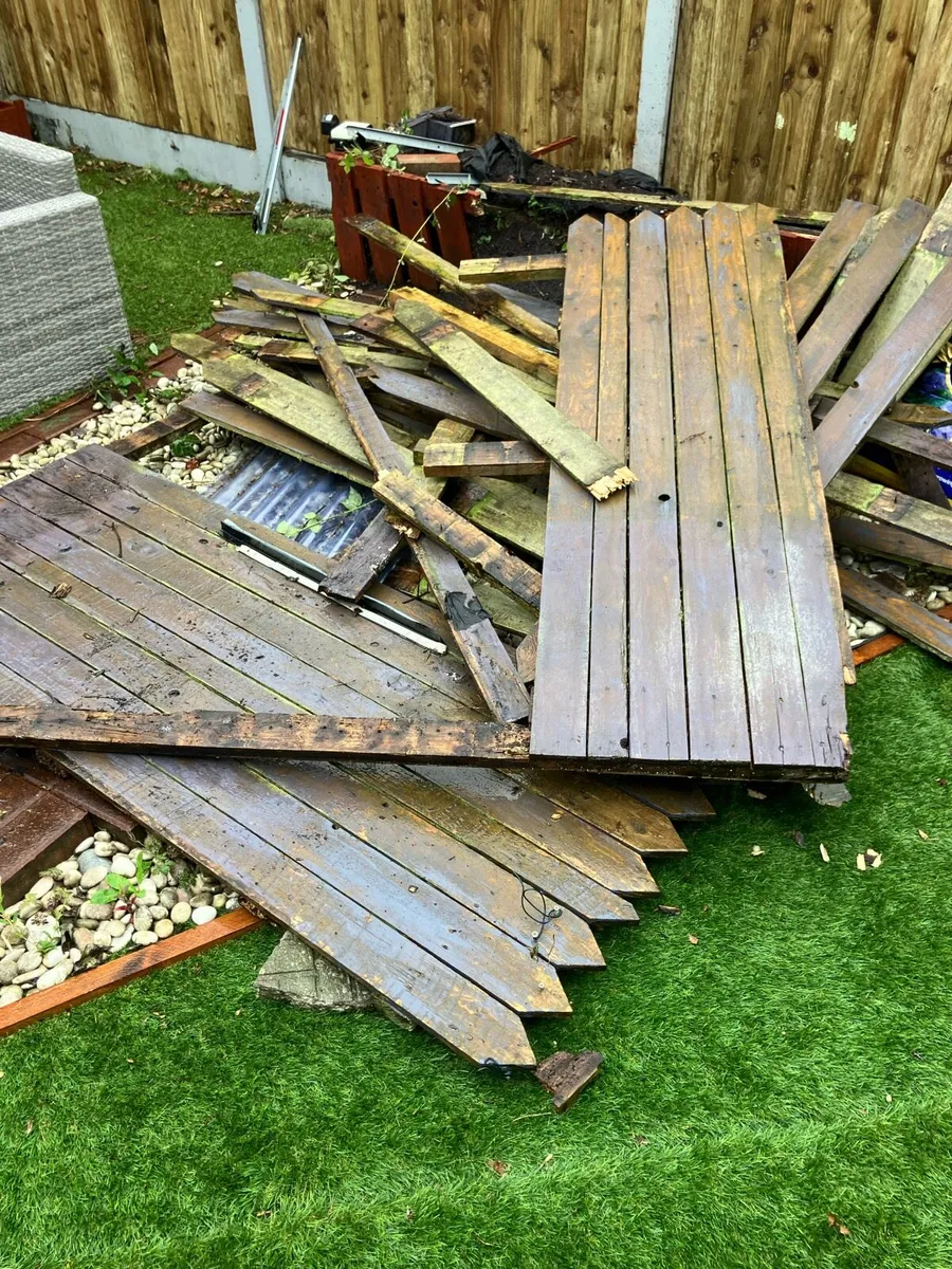 Three scrapped timber  garden fences free - Image 1
