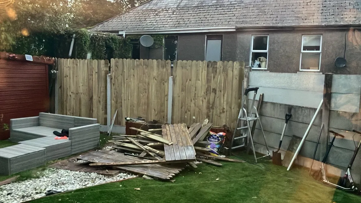 Three scrapped timber  garden fences free - Image 2