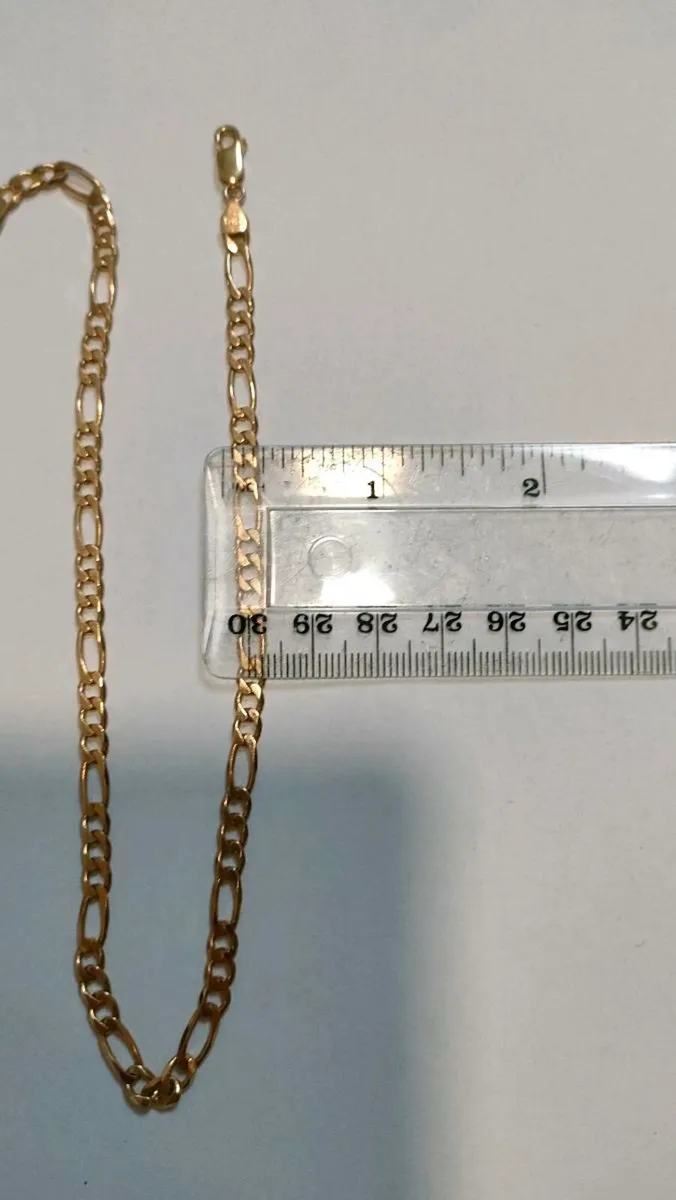 9ct Gold Curb Chain Necklace 18 inch - Image 2