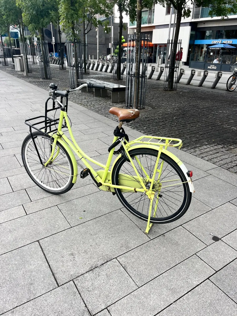 Bright yellow Dutch bike - Image 2