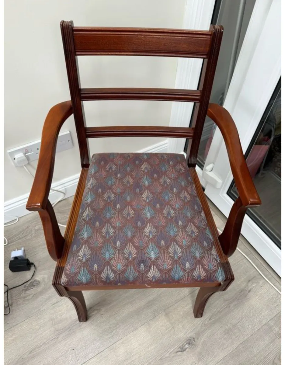 6 x Solid Mahogany Dining Chairs - Image 2