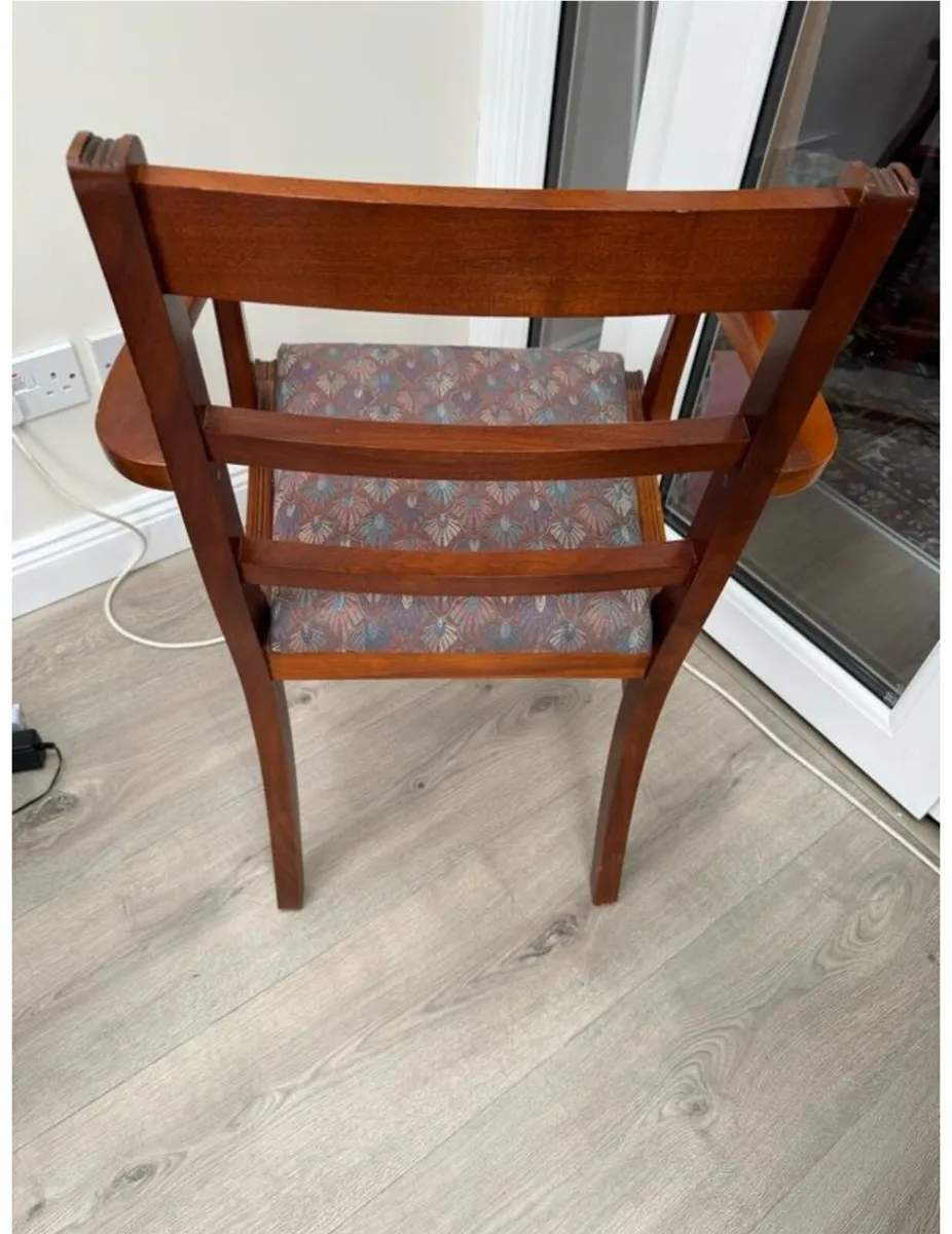 6 x Solid Mahogany Dining Chairs - Image 3