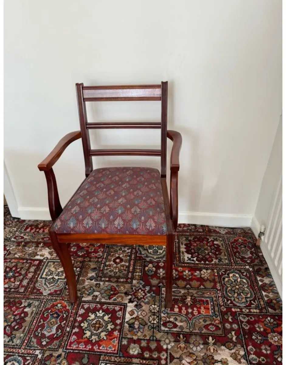 6 x Solid Mahogany Dining Chairs - Image 4