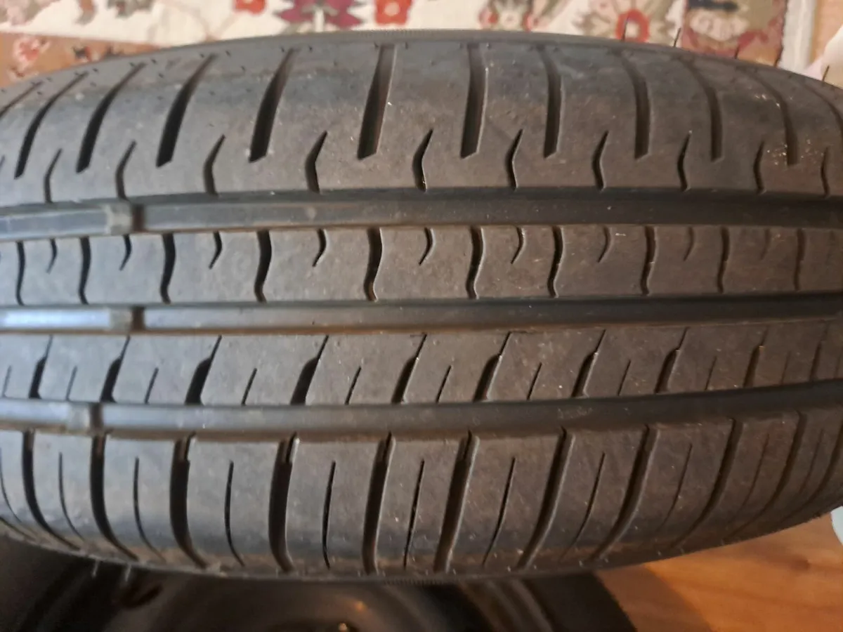 Nissan Micra steel rims and tyres x 4 - Image 1