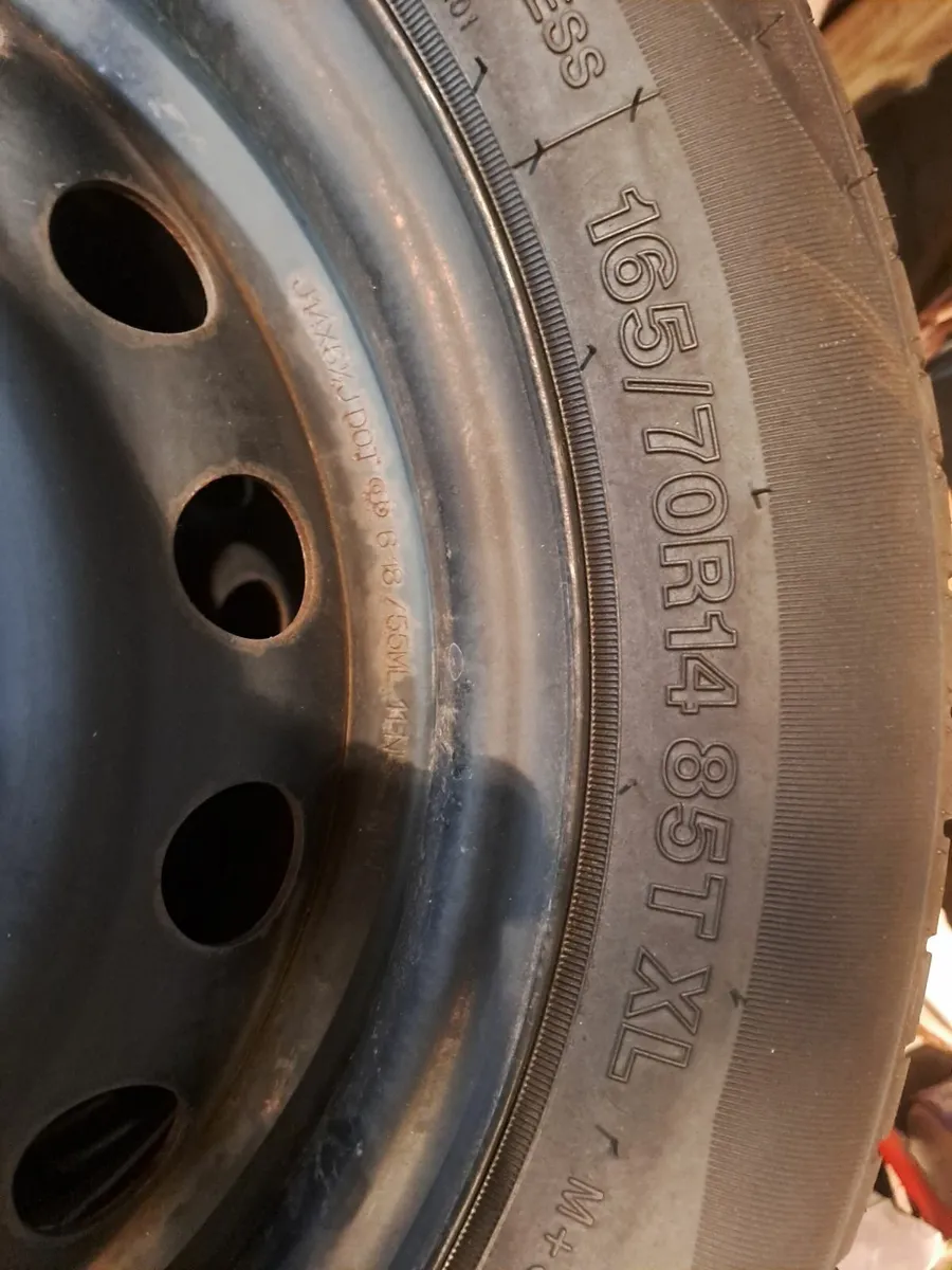 Nissan Micra steel rims and tyres x 4 - Image 4