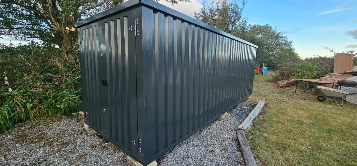 20 ft flat pack storage units,  steel sheds - Image 1