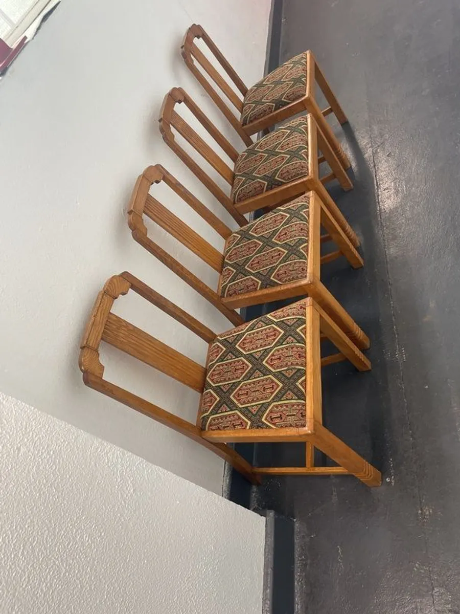 1930s Oak Dining Chairs - Image 1