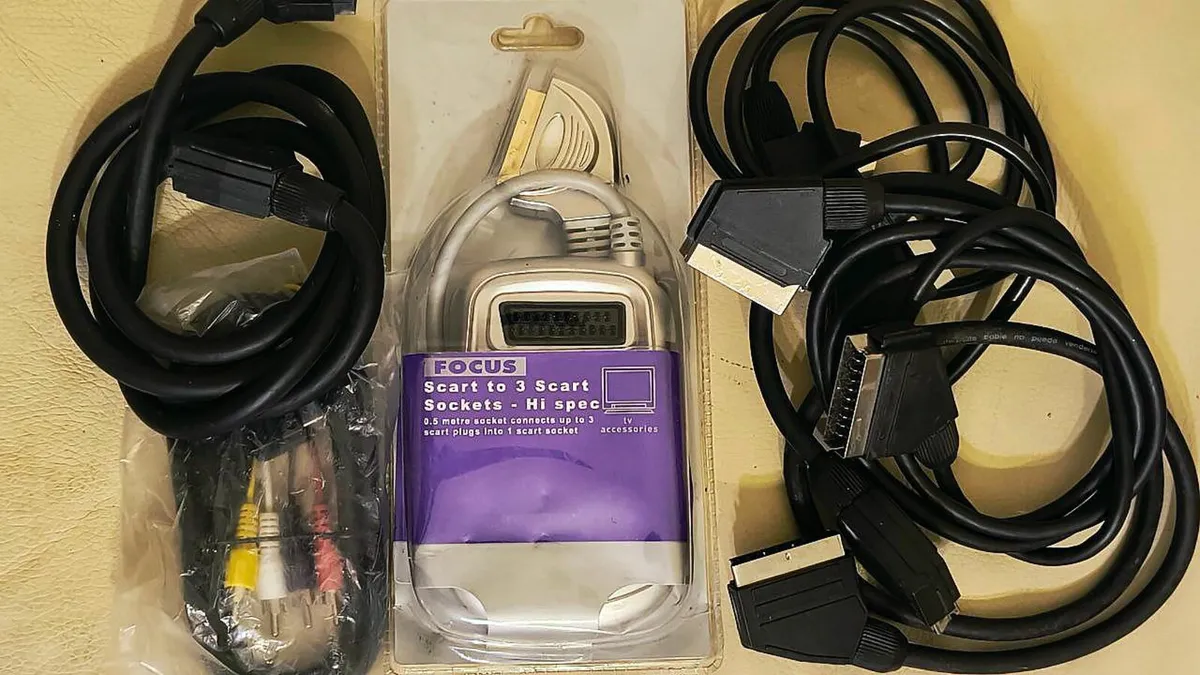 Euro SCART AV Video Audio  Connector Cable - Image 1