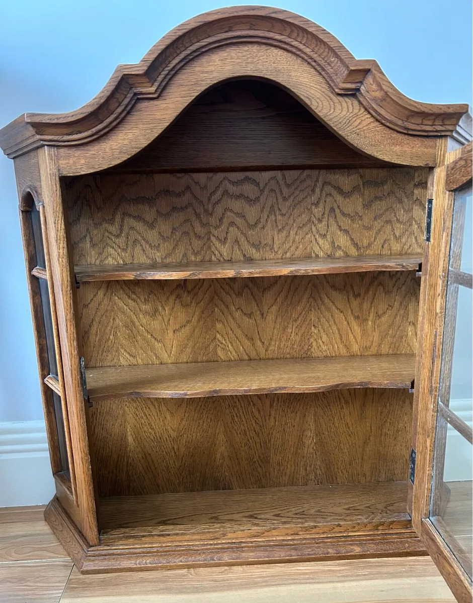 Wall Display Cabinet Glass+Solid Wood - Image 2
