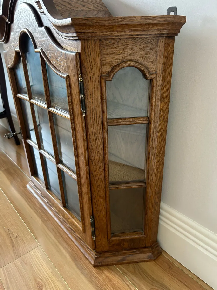 Wall Display Cabinet Glass+Solid Wood - Image 4