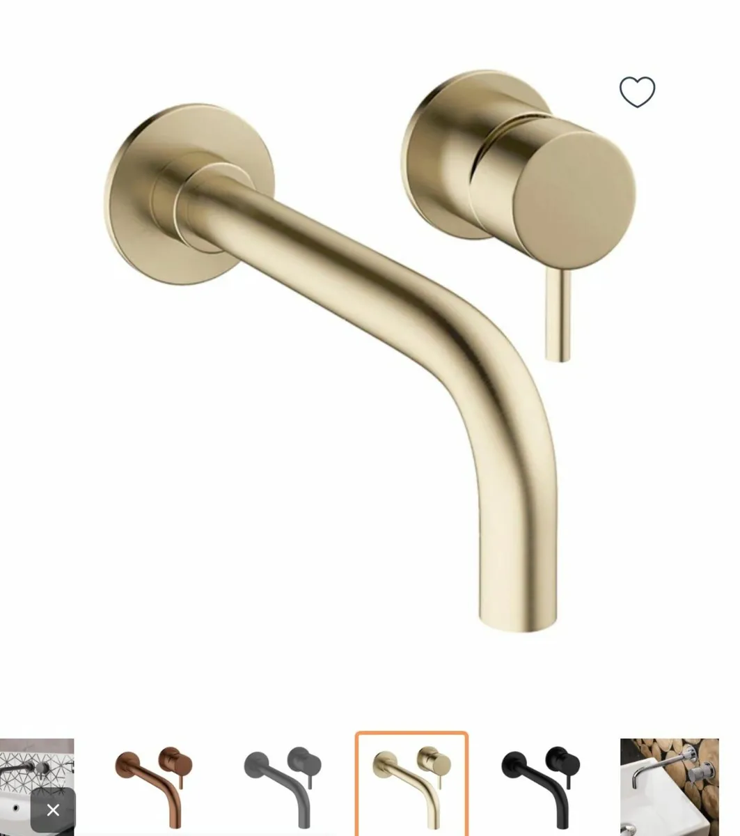 Bathroom 2 Hole Wall Mounted Bathroom Mixer Tap - Image 1