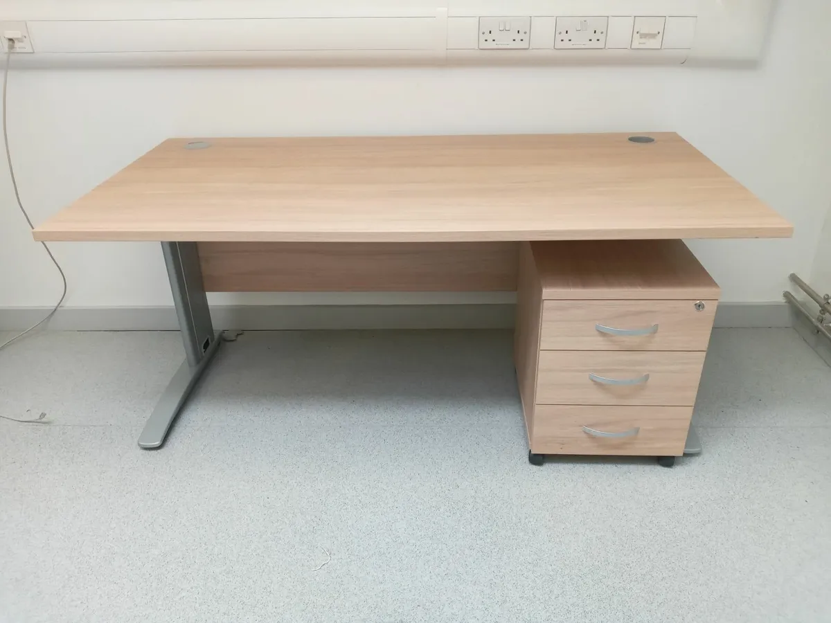 Delivery - Office Desk with Pedestal of Drawers - Image 1