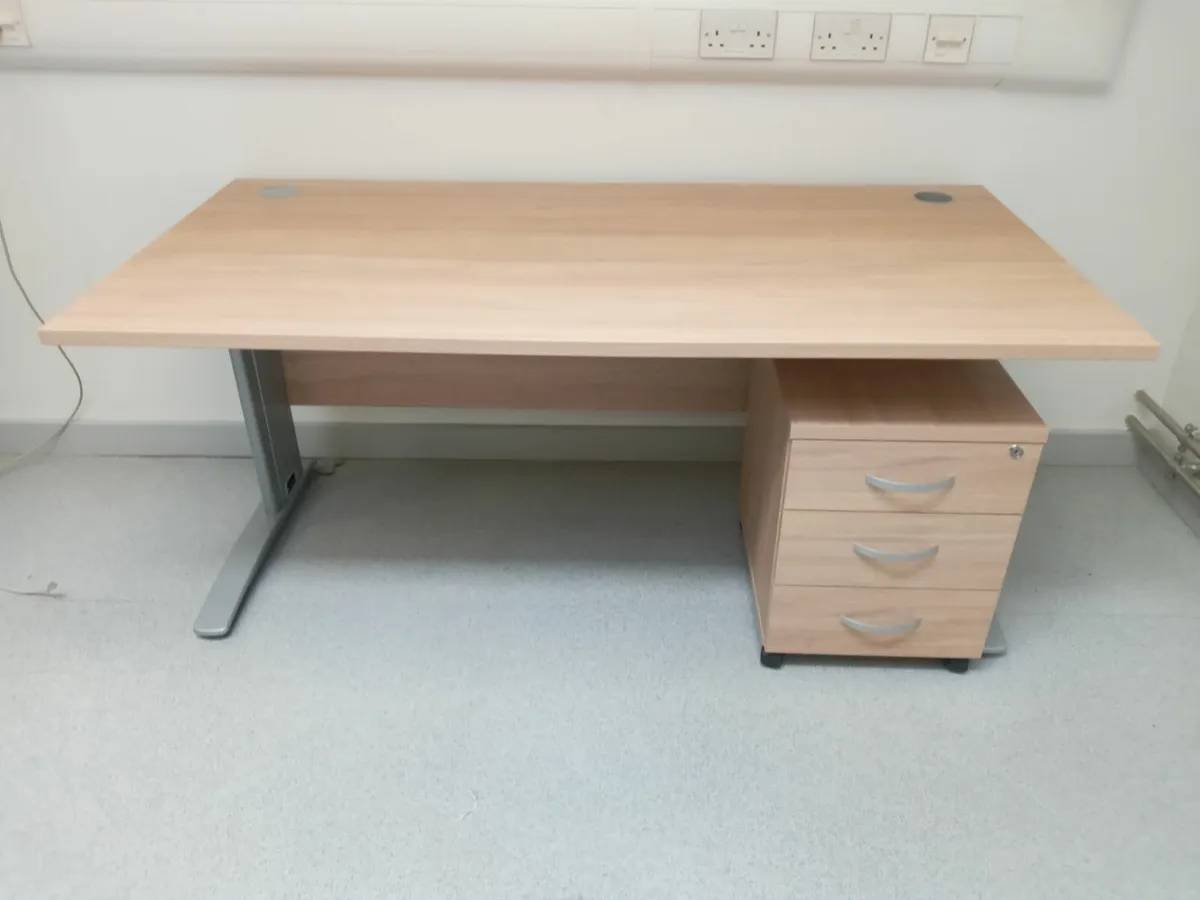 Delivery - Office Desk with Pedestal of Drawers - Image 2