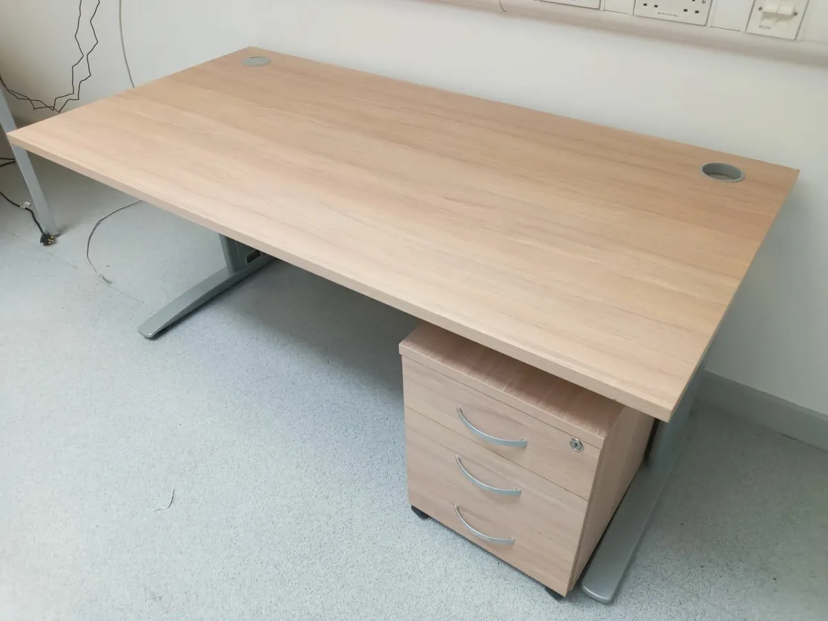 Delivery - Office Desk with Pedestal of Drawers - Image 3