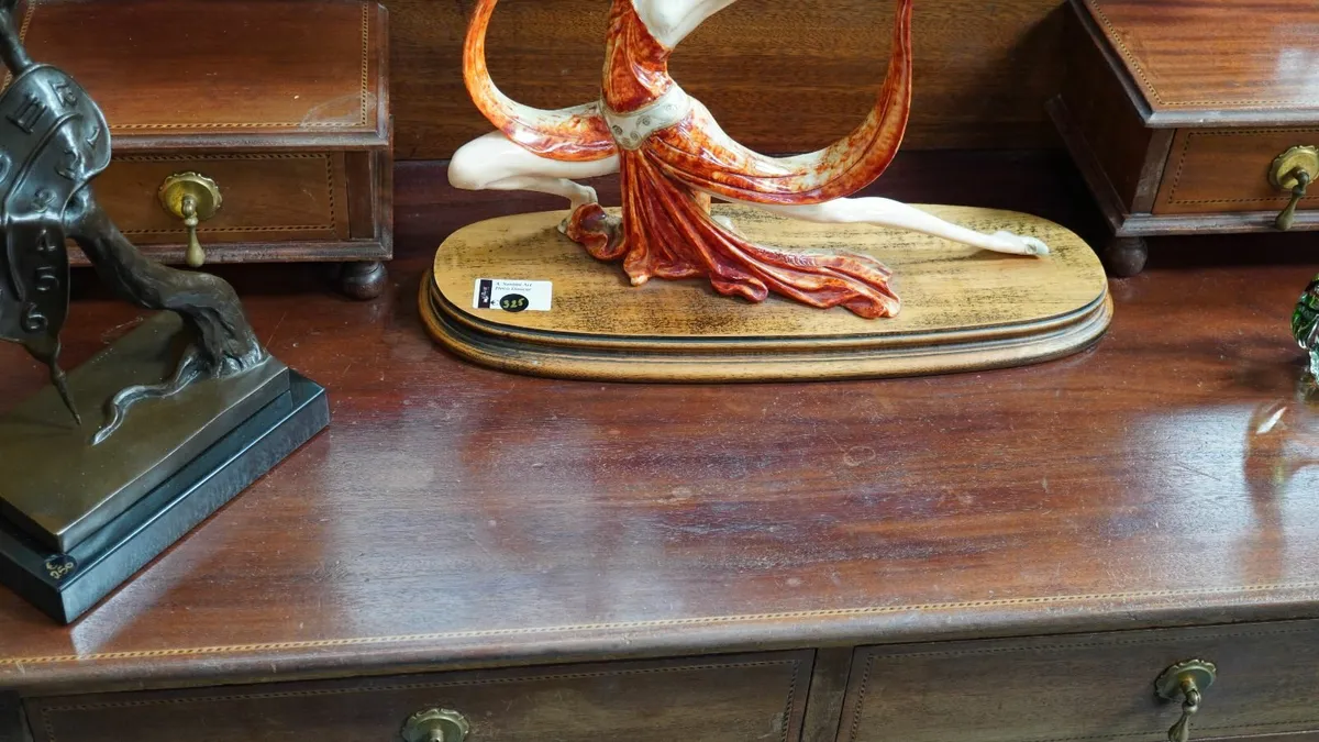 Edwardian Mahogany Dressing Table with Mirror - Image 4