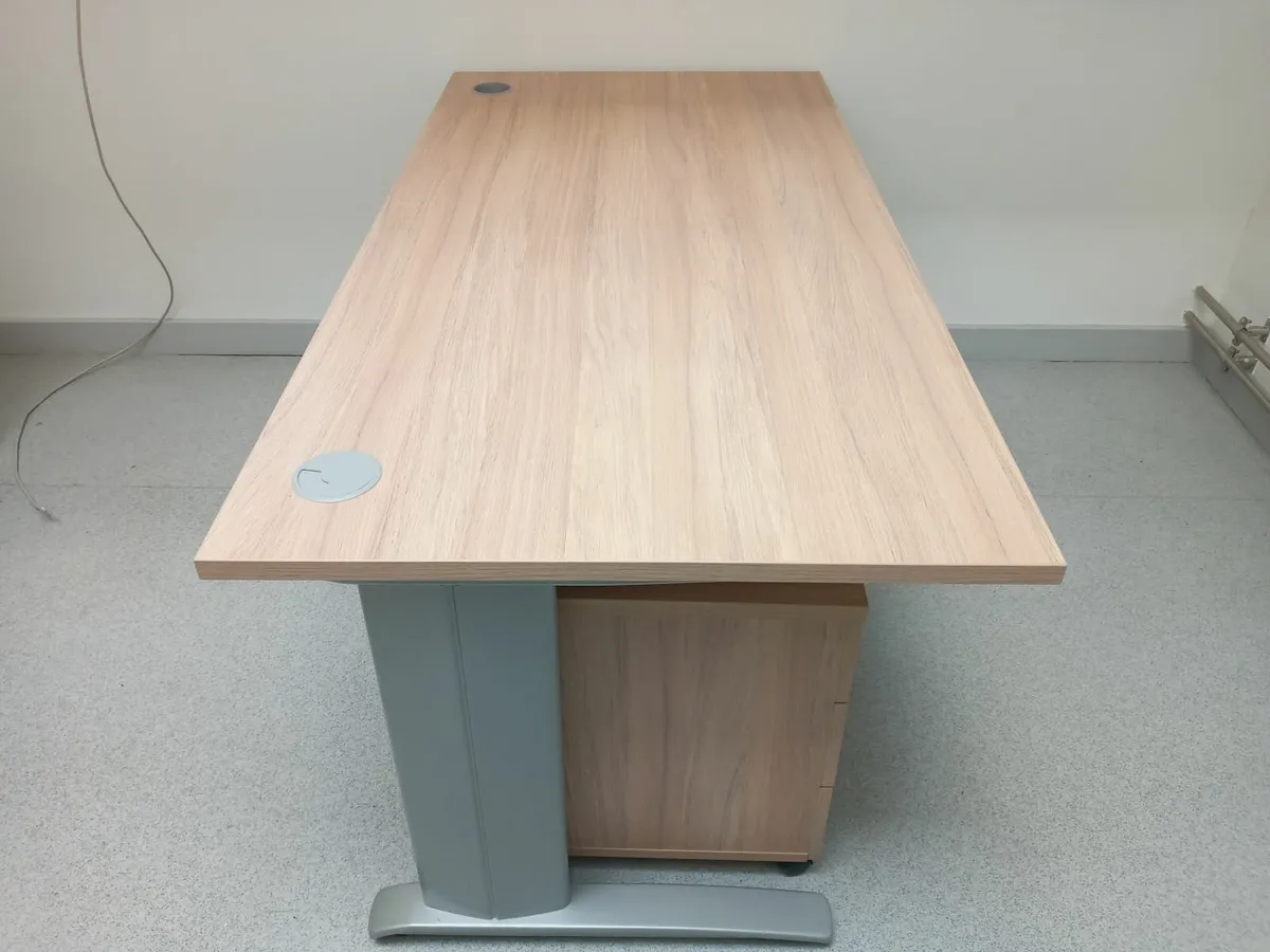 Delivery - Office Desk with Pedestal of Drawers - Image 4