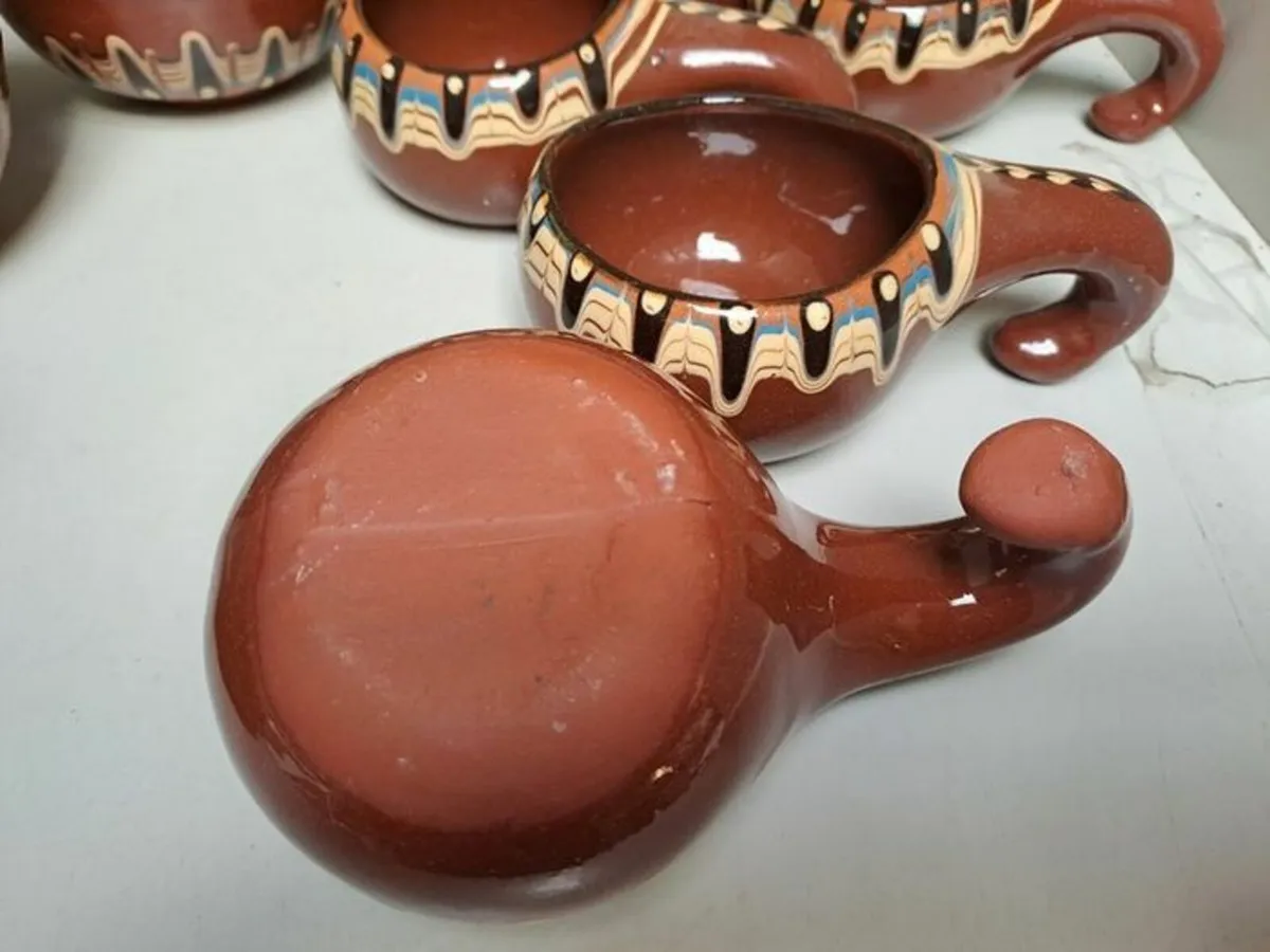 Vintage Bulgarian Troyan bowls and cups - Image 4