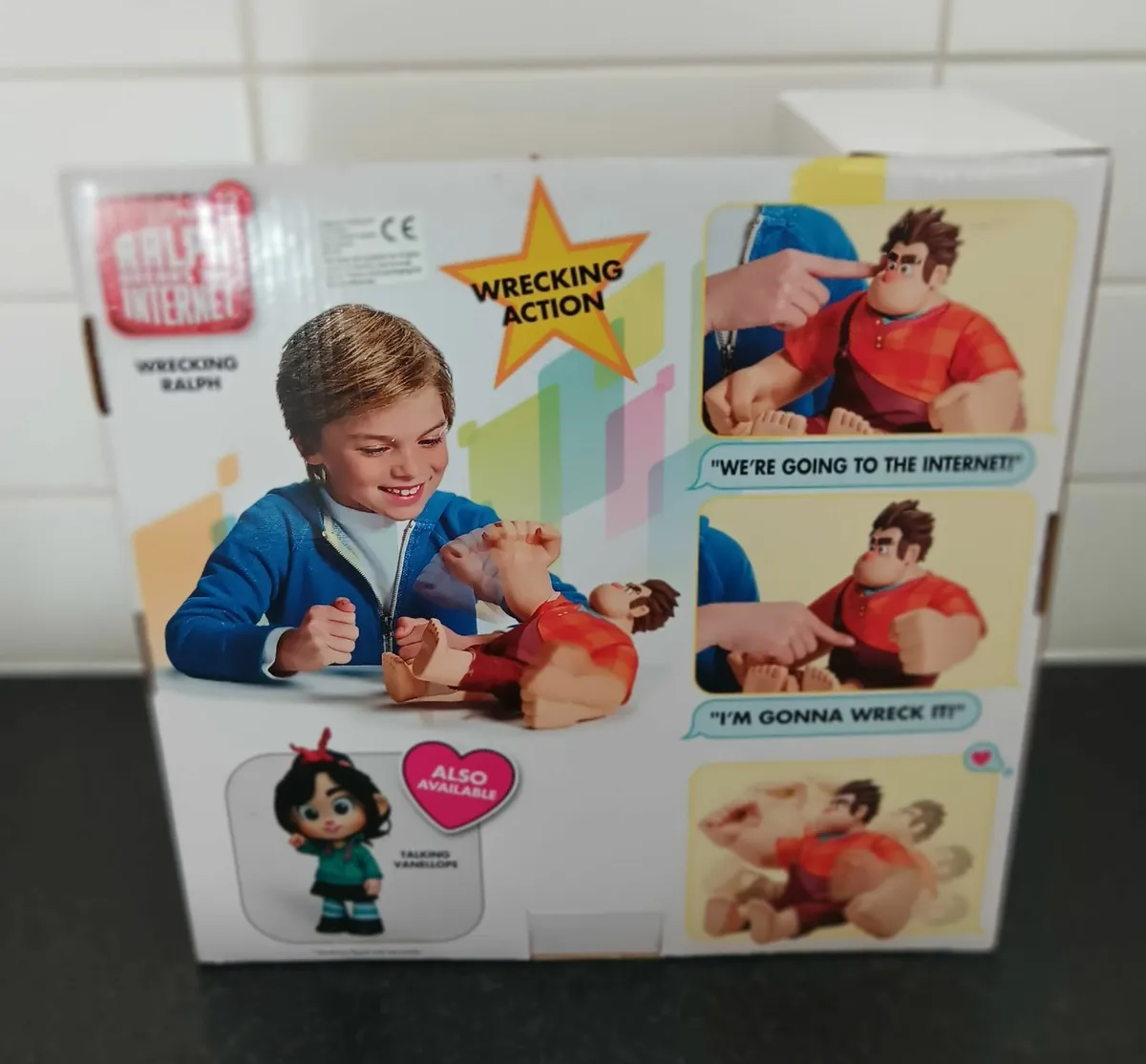 12" wreck it ralph talking and moving figure NEW - Image 2