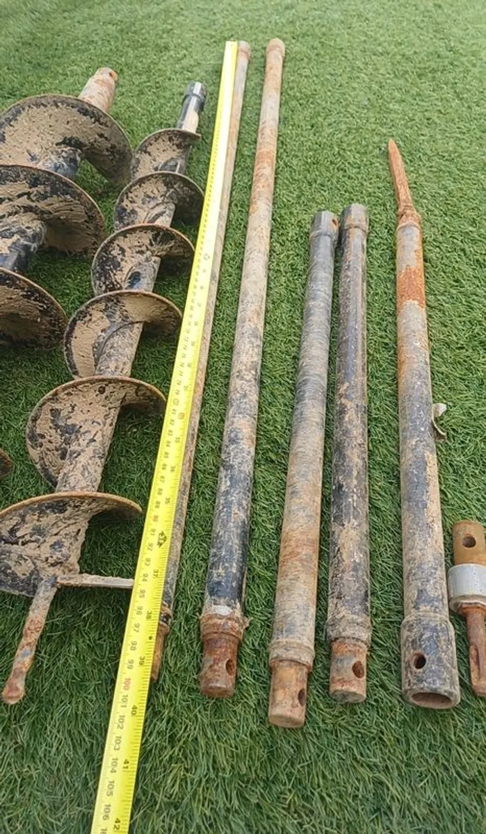 Auger bits and  extension poles plus sds auger chuck - Image 4