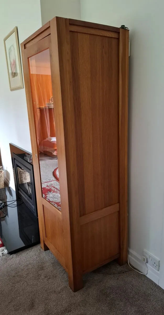Solid Oak Display Cabinet - Image 2