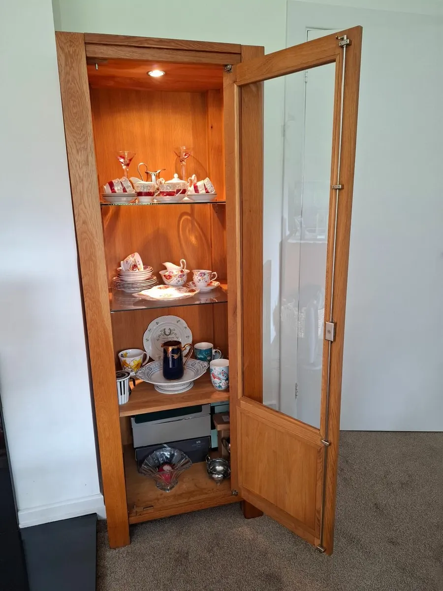 Solid Oak Display Cabinet - Image 3