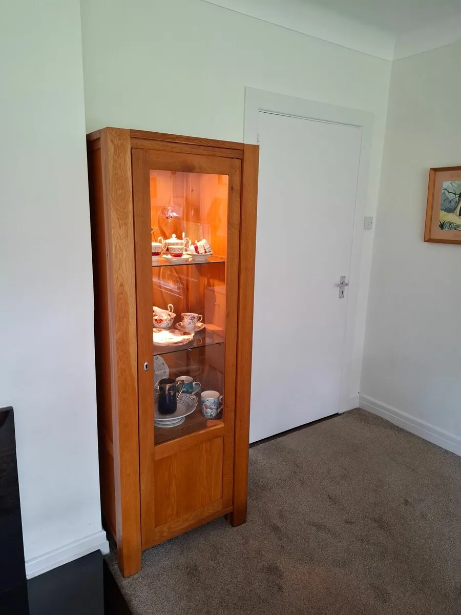 Solid Oak Display Cabinet - Image 4
