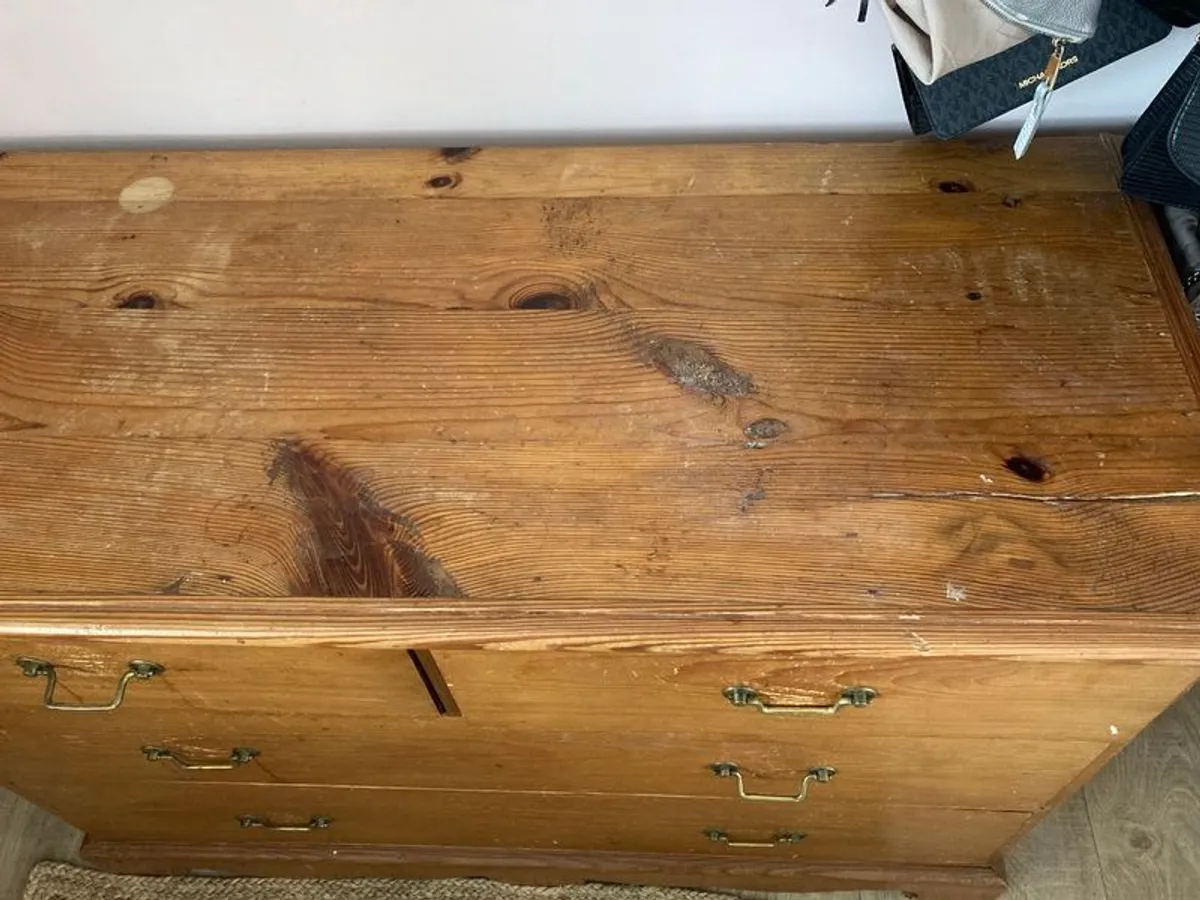 Antique Pine Chest of Drawers - Image 2