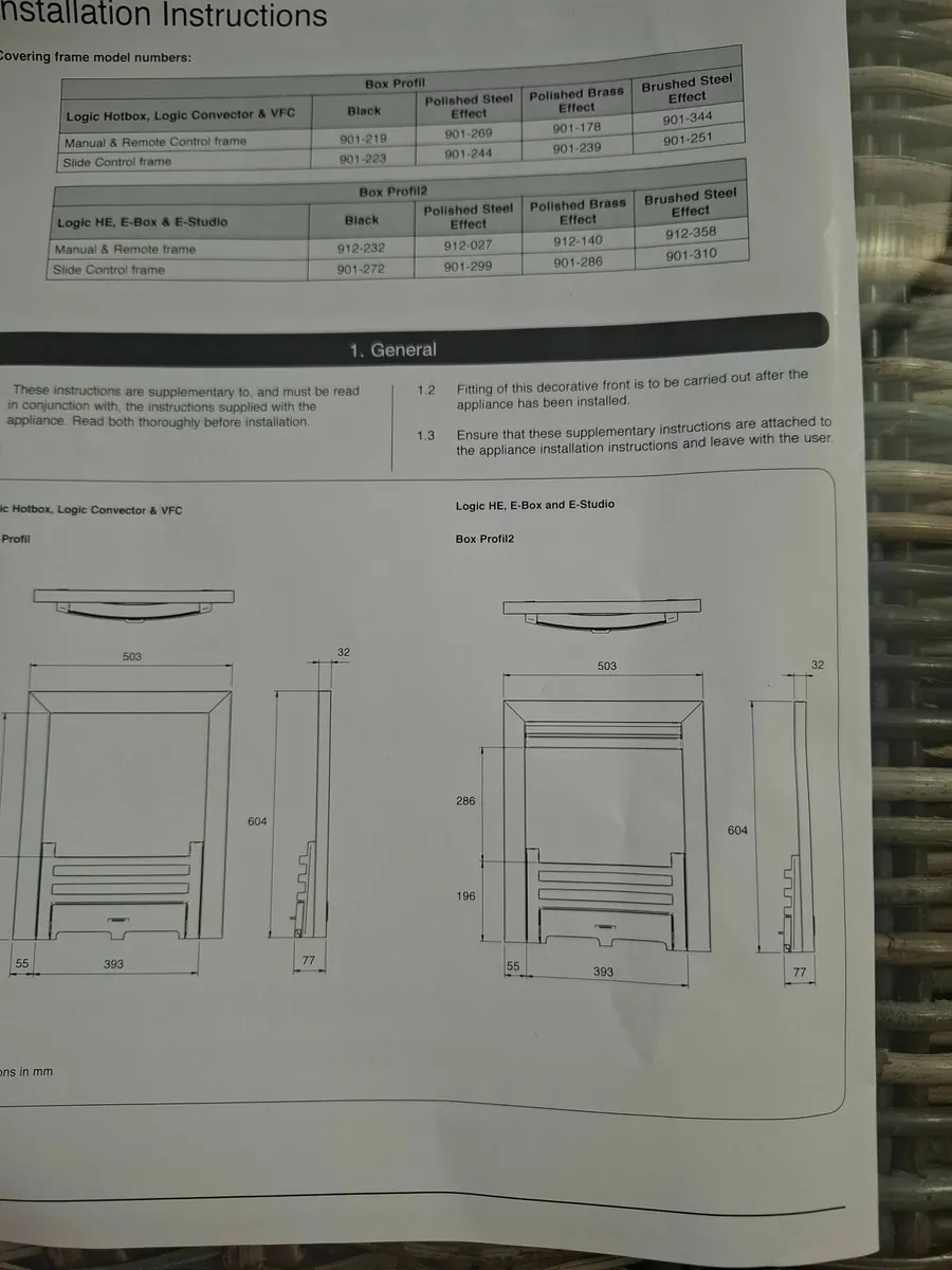 Fire surround for gas stove - Image 1