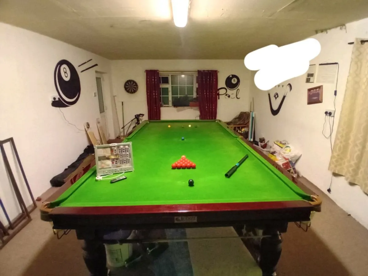 12x6 snooker table + accessories full size - Image 1