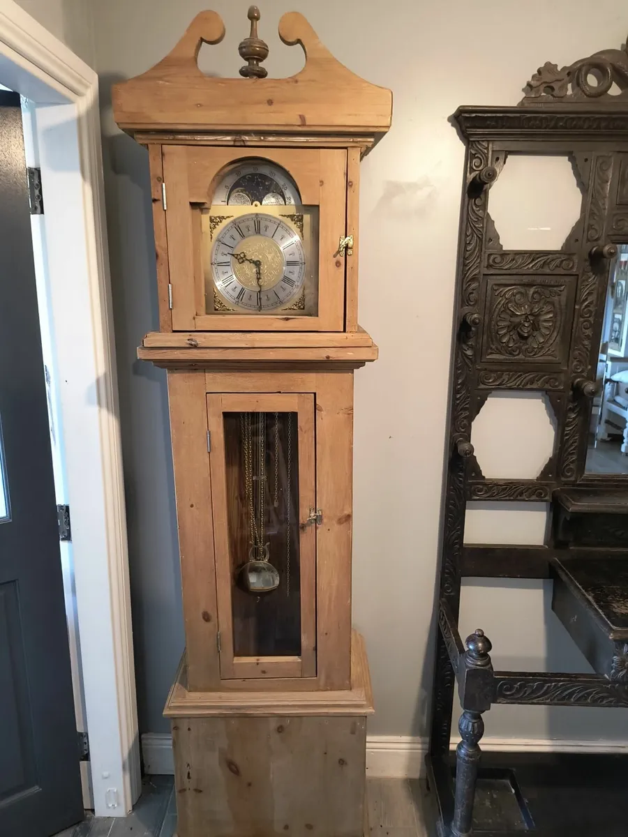 Vintage Grandfather Clock with Moon Phase - Image 1