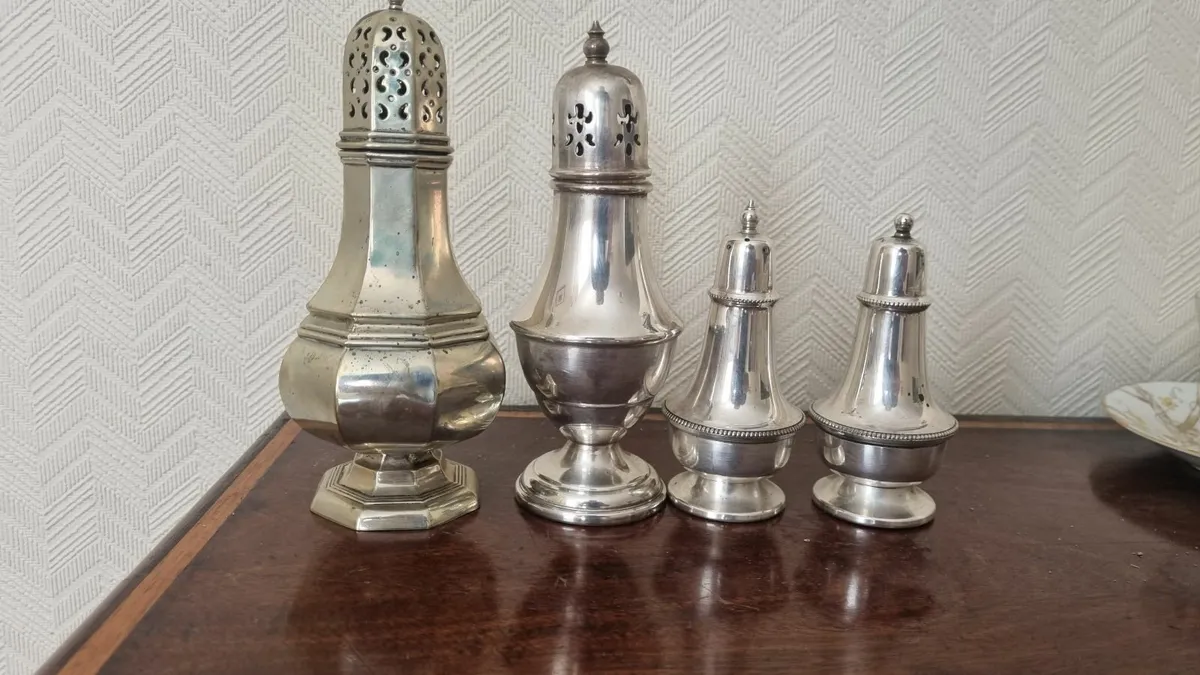 Silver Sugar and Slat Shaker Set - Image 1