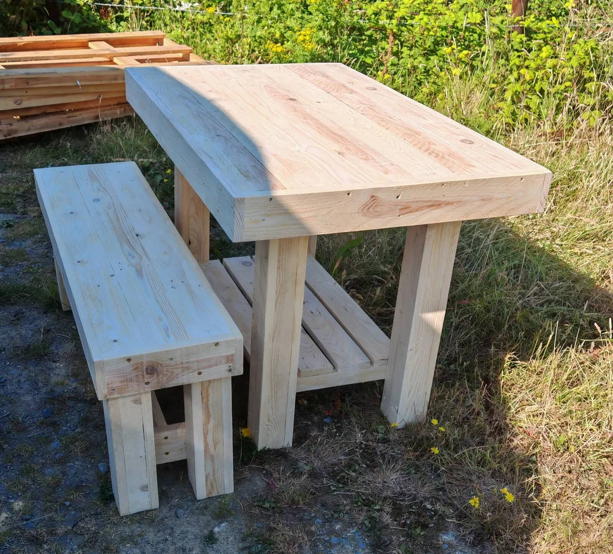 Handmade rustic table - Image 4