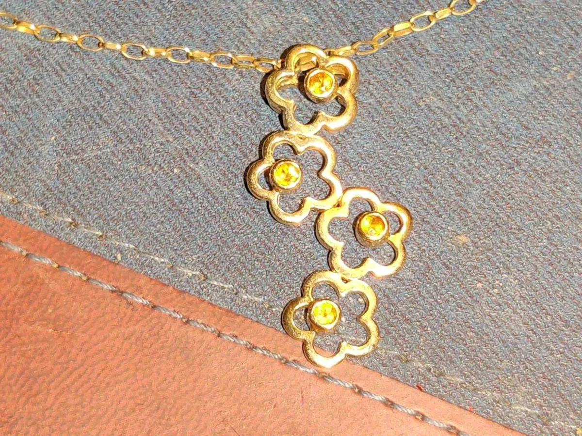 FLOWER POWER, 9CT Gold 18"Belcher 5g Necklace ! - Image 2