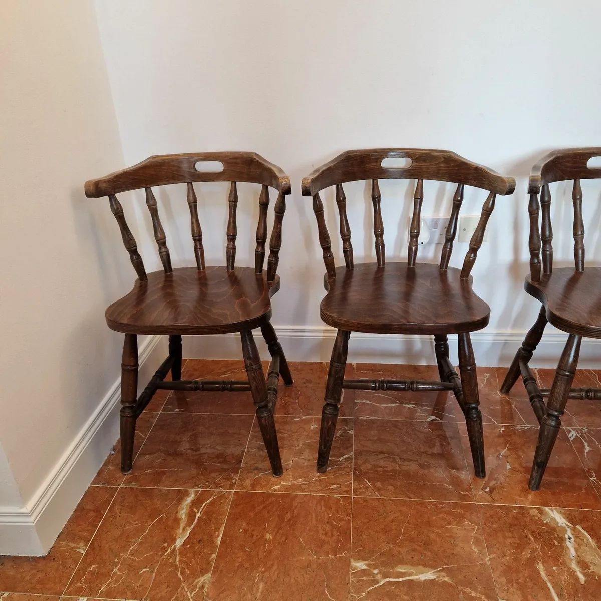 Four Solid Wood Chairs (Old America Style) - Image 2