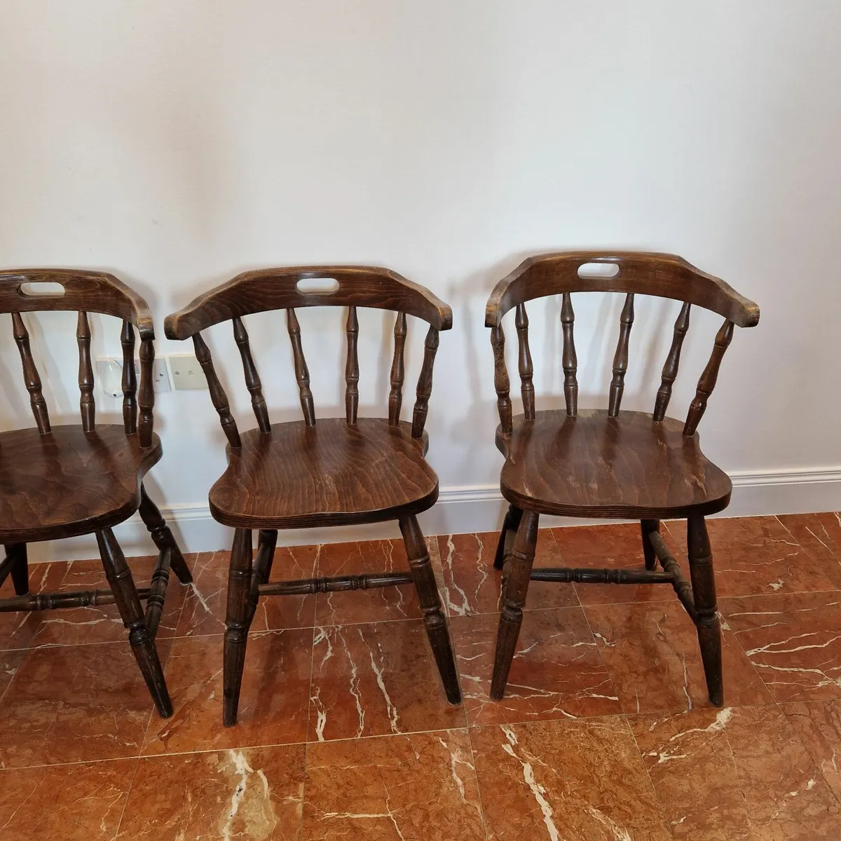 Four Solid Wood Chairs (Old America Style) - Image 3