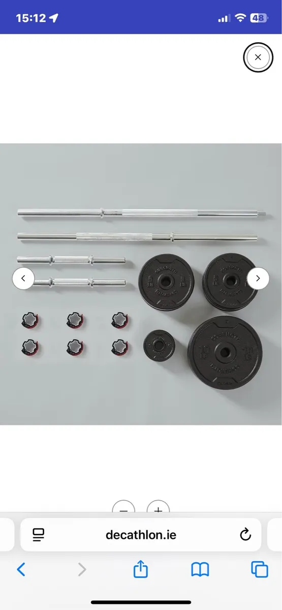 Weight training barbell kit - 50kg - Image 2