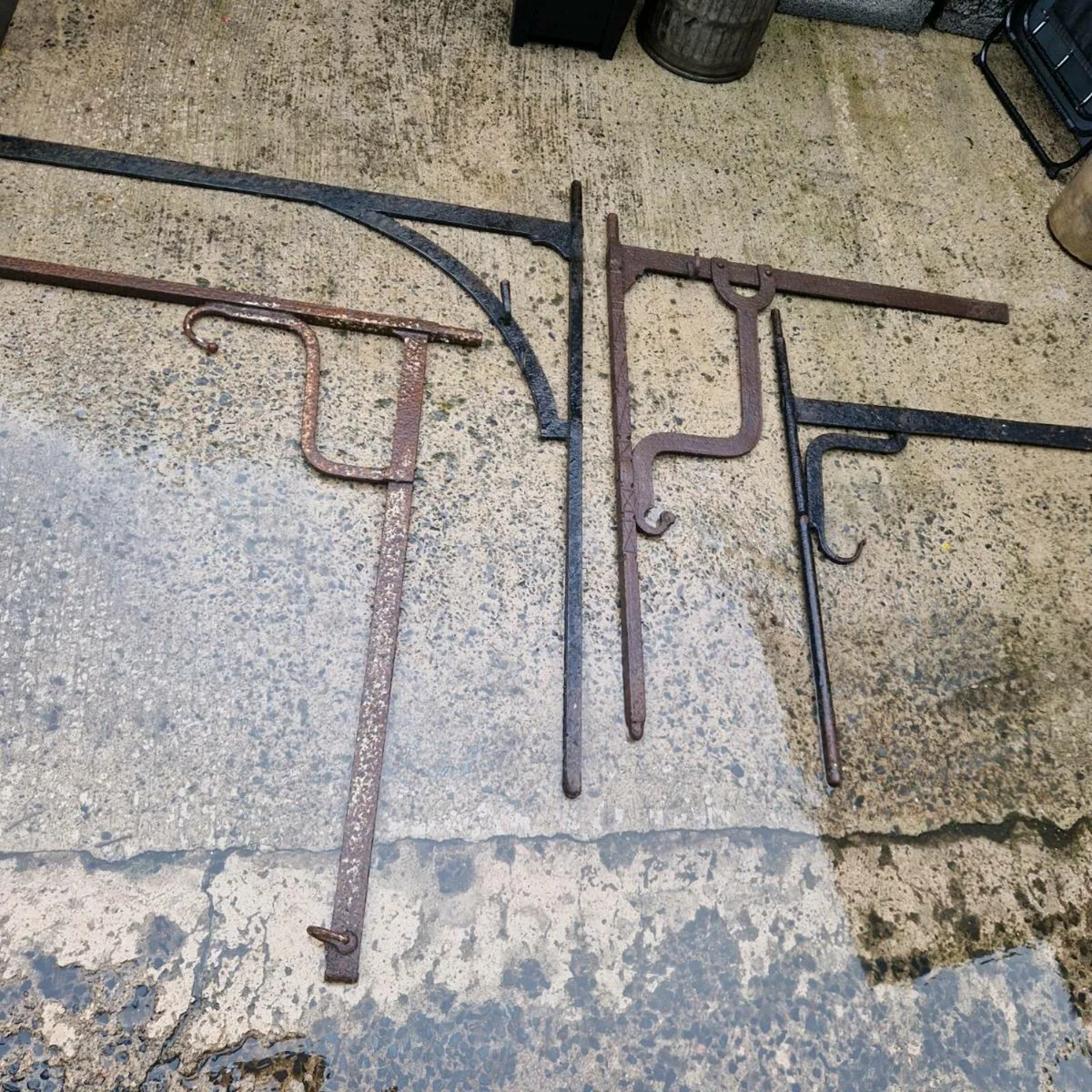 Antique vintage fire cranes - Image 1