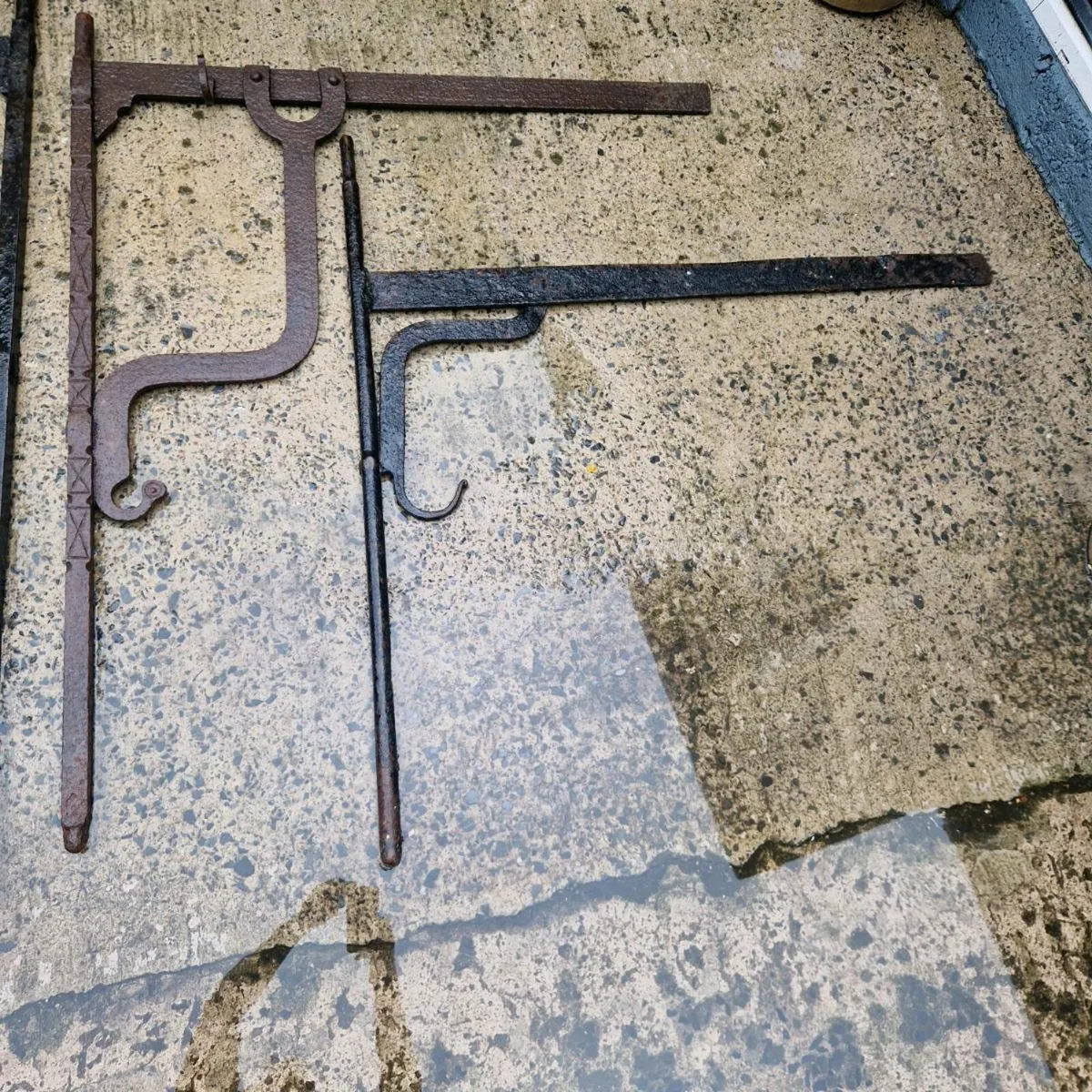 Antique vintage fire cranes - Image 2