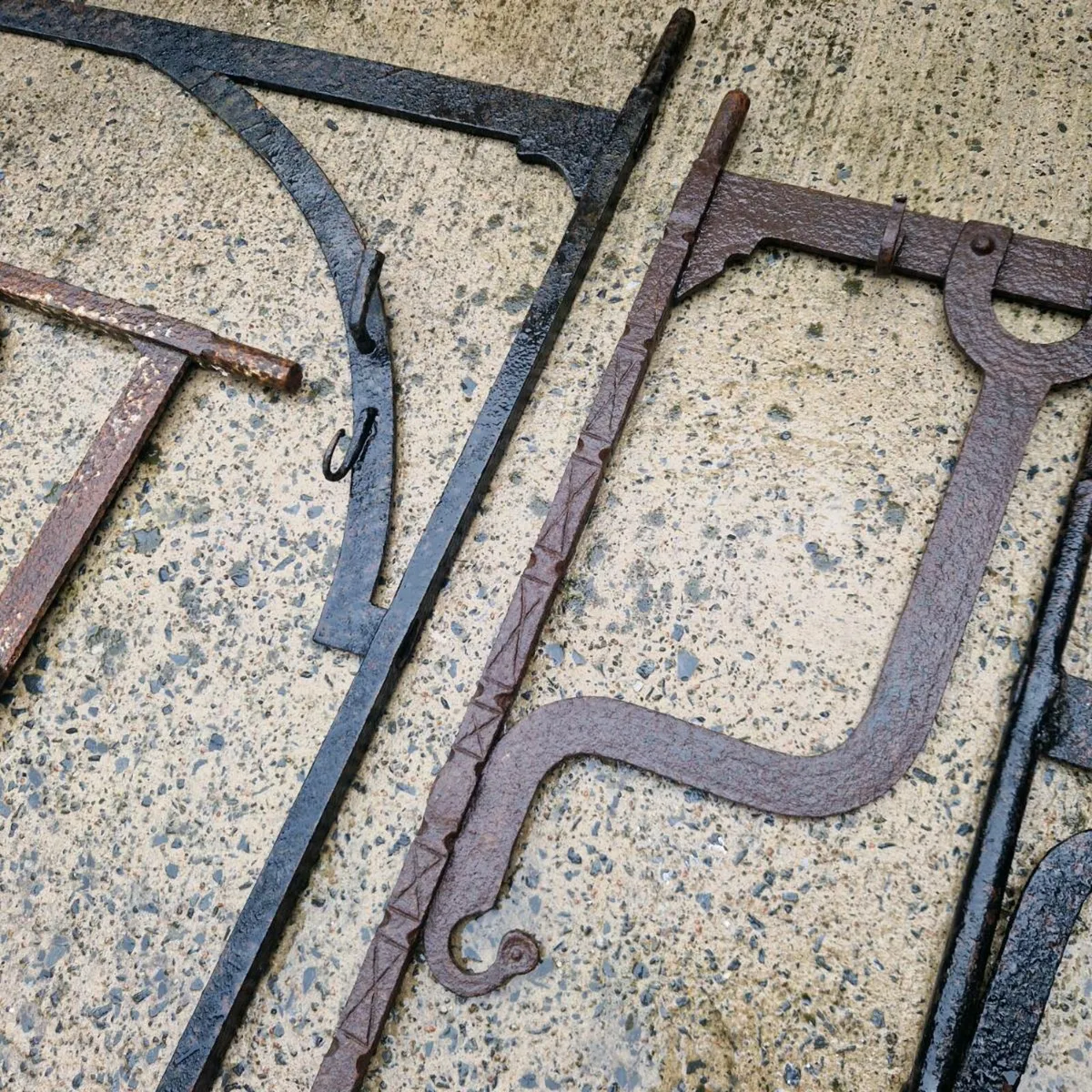 Antique vintage fire cranes - Image 4