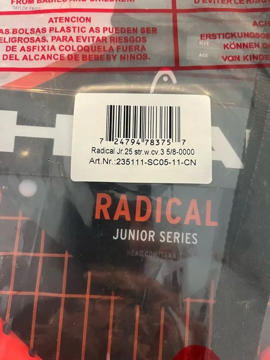 Head radical junior Tennis racket size 25 brand new - Image 3
