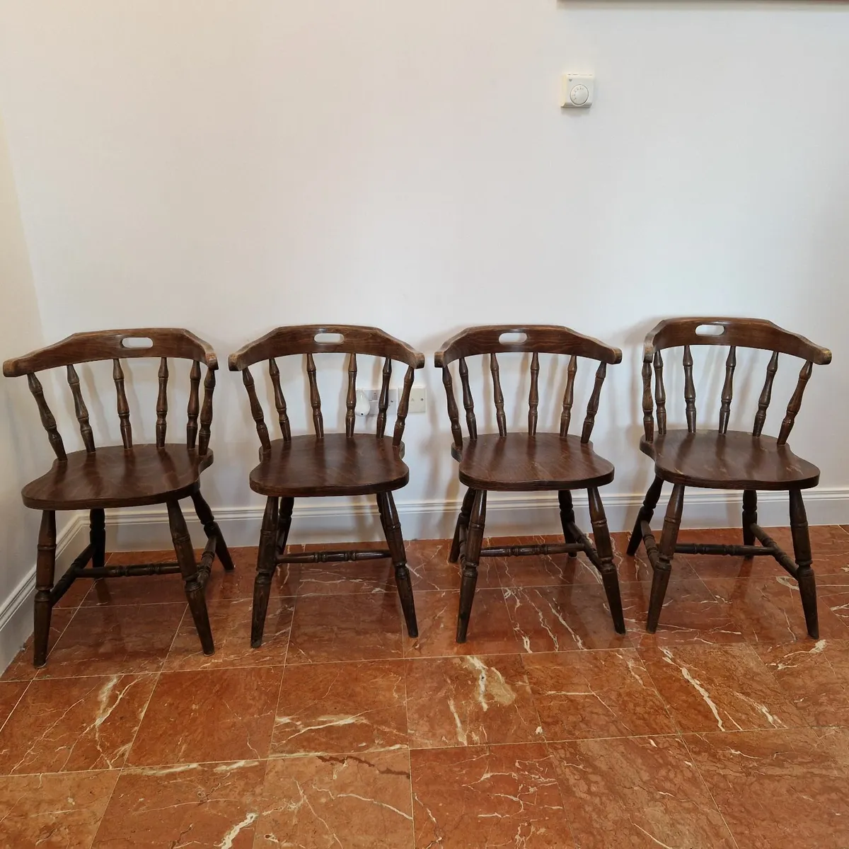 Four Solid Wood Chairs (Old America Style) - Image 1
